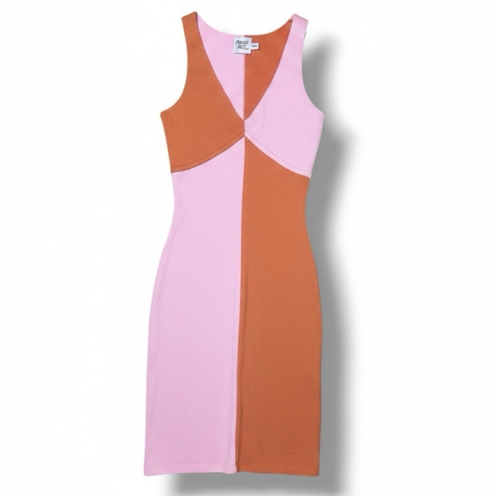 PRINCESS POLLY Mini Dress Pink & Orange Size S/M